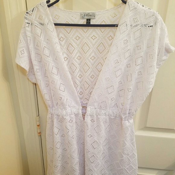 Swim suit cover up, low v-neck