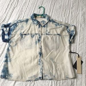 LIP Acid Washed Denim Top
