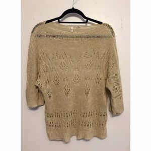 Anthropologie Moth Crochet Sweater