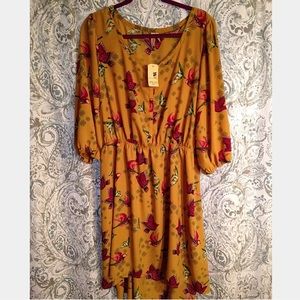 ModCloth Boho Bird Print Dress, 1x