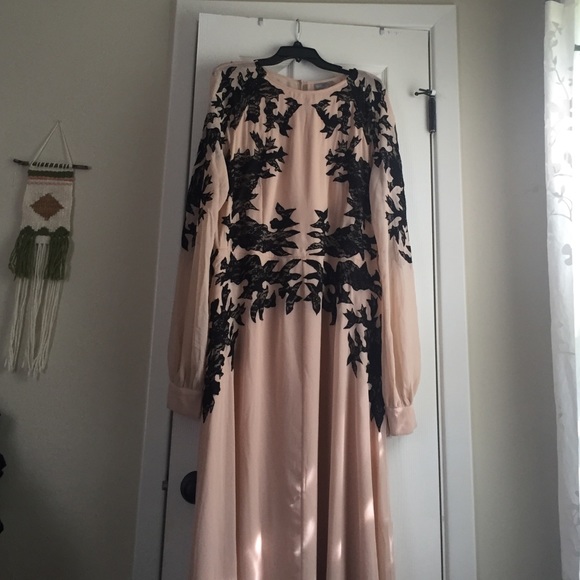 Asos lace paneled kaftan evening gown