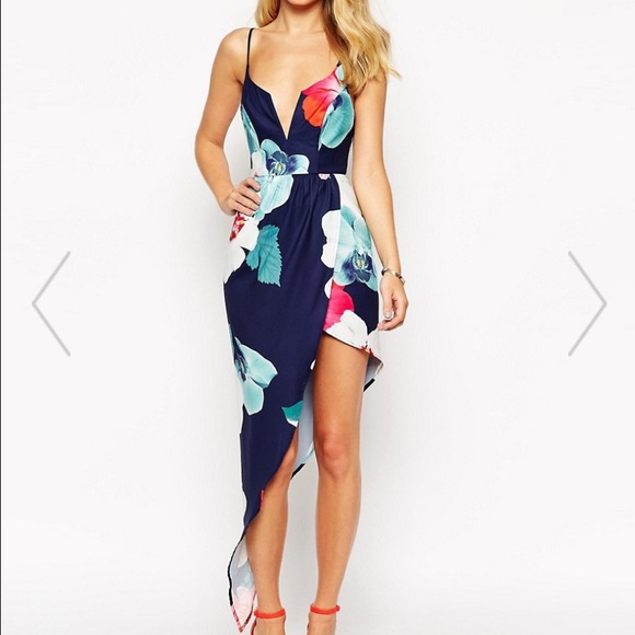 ASOS Asymmetrical Dress in Floral Print
