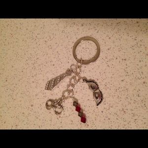 Handmade 50 Shades of Grey Keychain Swarovski