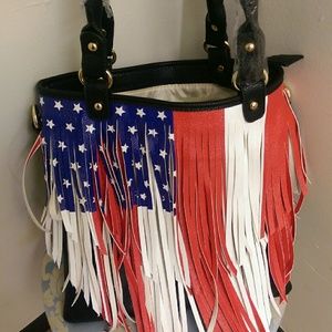 American flag fringe pocket book