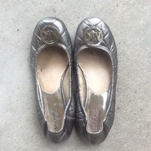MK charcoal flats