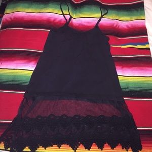Black lace cami top extender