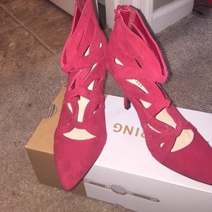 Red fire heels