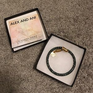 Alex and Ani Blue Spotted Bracelet