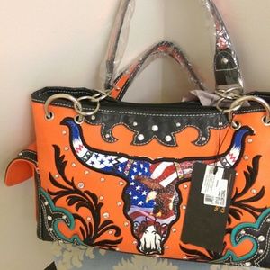 Western orange longhorn pocketbook