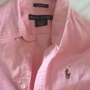 Ralph Lauren Long Sleeve Pink Button Up