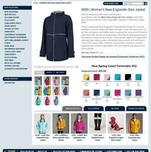 Charles River Navy Blue Rain Jacket