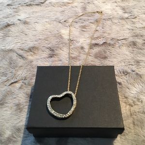 Gold Costume Jewelry Heart Necklace