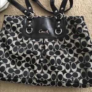 Authentic black coach signature purse