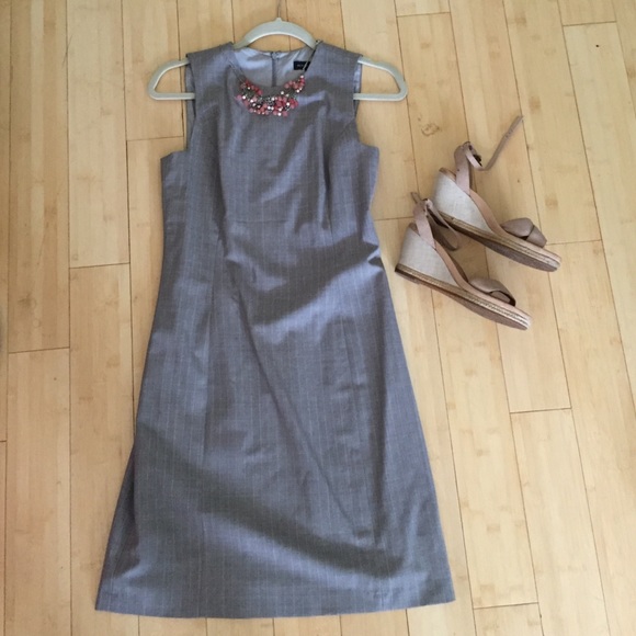 Banana Republic Grey pinstripe sheath dress!