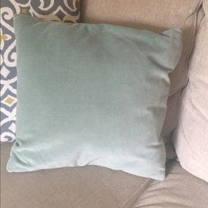 2 Velvet Turquoise Pillows