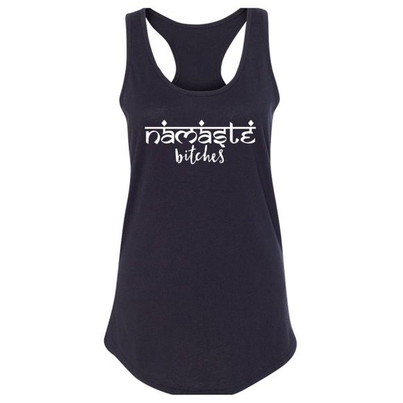 ON SALE♨️ Plus size NAMASTE !? TANK-Black! ⭐️HP⭐️