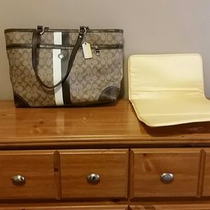Coach baby bag with unused changing mat