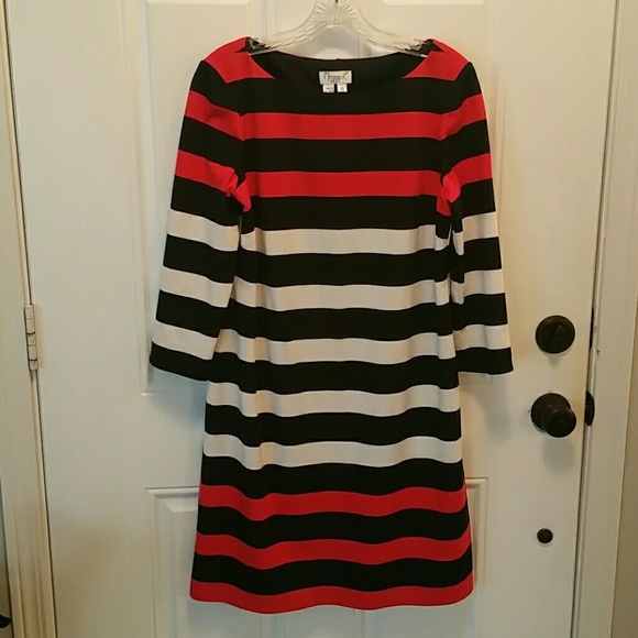 Striped half sleeve dress