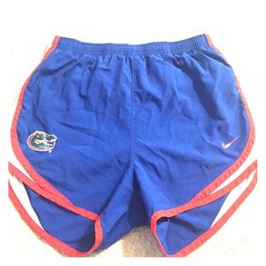 University/Florida Nike dri-fit running shorts.