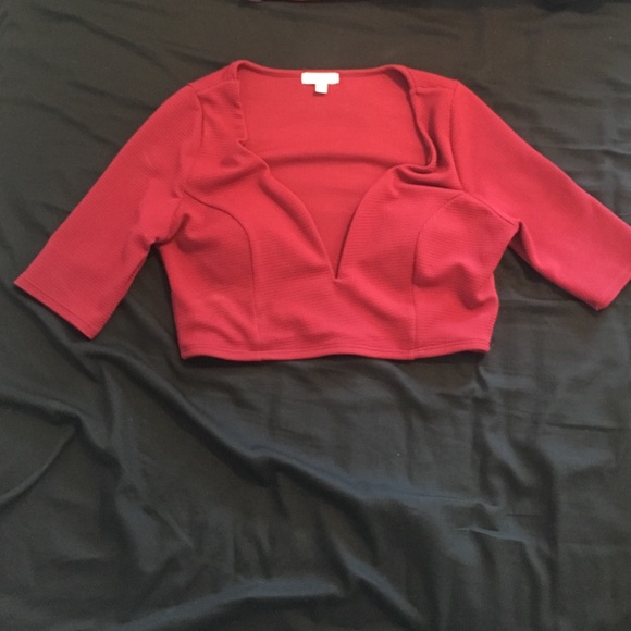 Red crop top