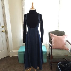 Vintage denim jumper A-line midi dress
