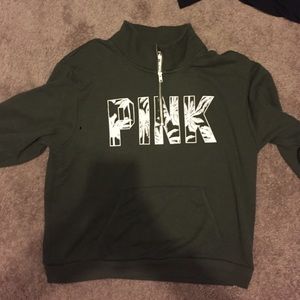 VS Pink half zip sweatshirt