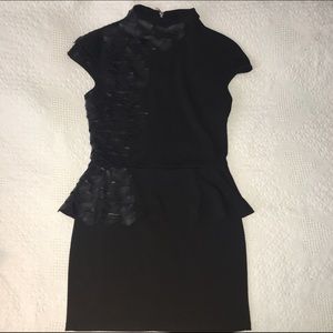 Caribbean Queen Side Scale Black High Neck Dress