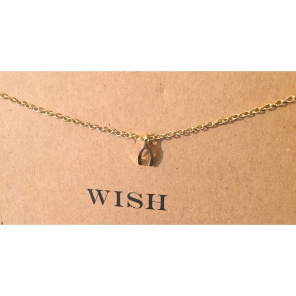 ✨FLASH SALE✨Gold Wishbone Pendant Minimal Necklace - Picture 2 of 4