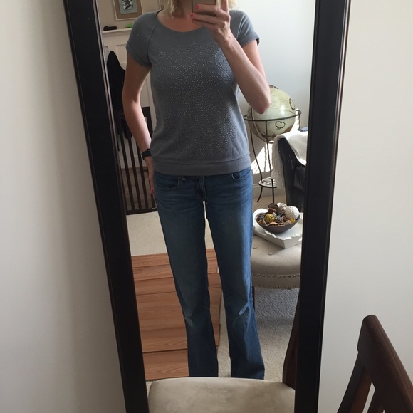 Rock & Republic short sleeve sweatshirt style top - Picture 4 of 4