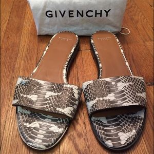 GENUINE Givenchy Snakeskin Flat Sandal