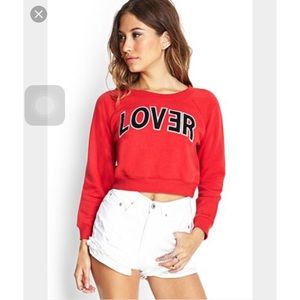 "Lover" forever 21 crop top