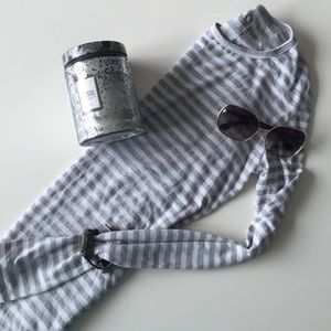 Go Couture striped long sleeved cozy Tshirt