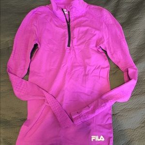 Purple workout half zip