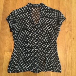 Express Black and White Dress Shirt sz S