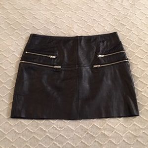 Zara Leather Mini Skirt