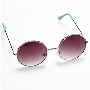 Blue Round Sunglasses
