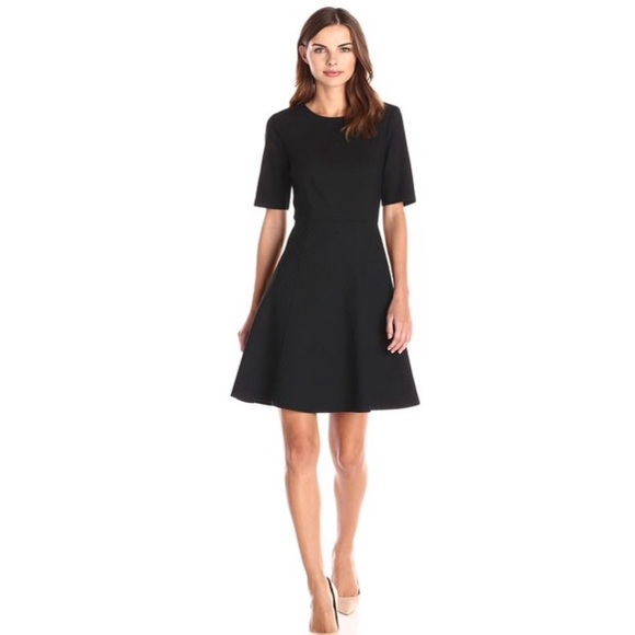 Lark & Ro 3/4 Sleeve Flare Dress