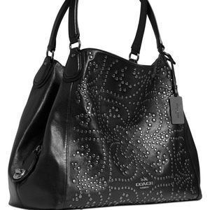 Coach Mini Studs Edie Shoulder Bag in Leather