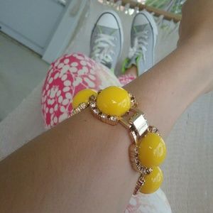 Banana Republic Bracelet Gold Tone Bright Yellow