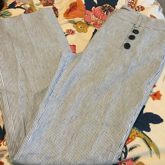 Zara basic brand linen sailor pants sz M