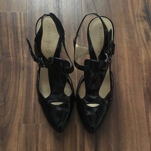 Boutique 9 Black Leather Gordon Heel