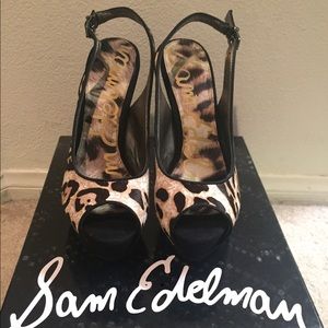 *SAM EDELMAN* leopard print pump