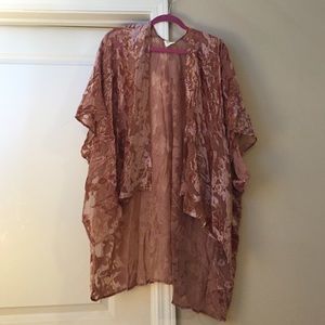 Velvet boho kimono
