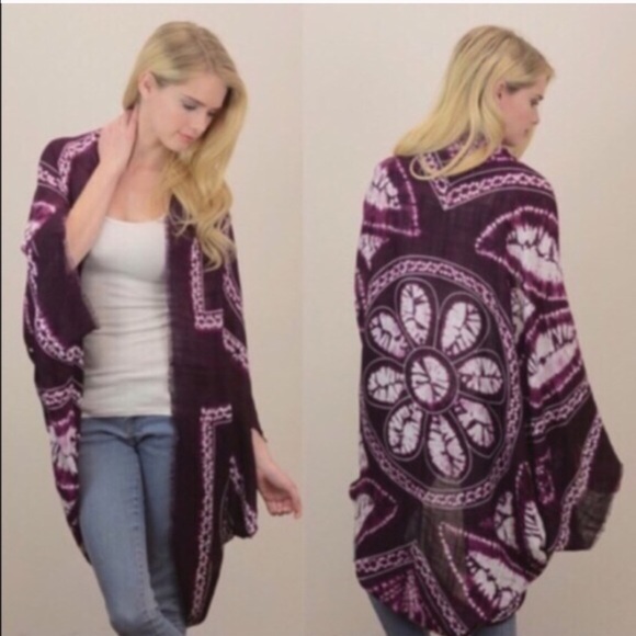 🆕The JENA kimono - BURGUNDY - Picture 3 of 3