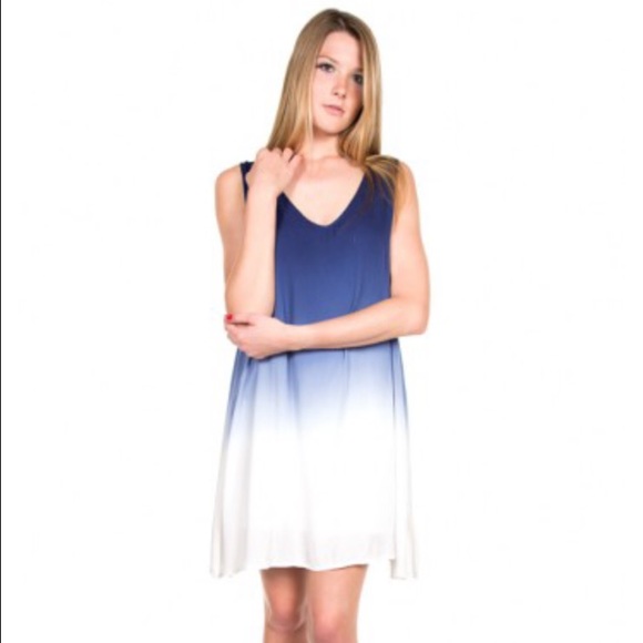 blue and white summer dress