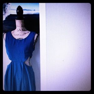 Beautiful cutout blue dress