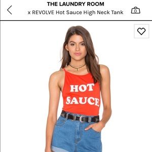 Hot Sauce High Neck Tank in Red Hot
