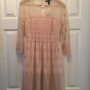 Rose Lace Dress (Knee Length)