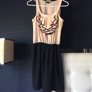 Pink and black dress