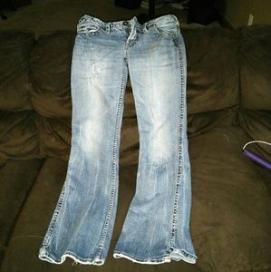 Silver twisted jeans